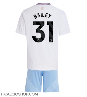 Aston Villa Leon Bailey #31 Seconda Maglia Bambino 2024-25 Manica Corta (+ Pantaloni corti)